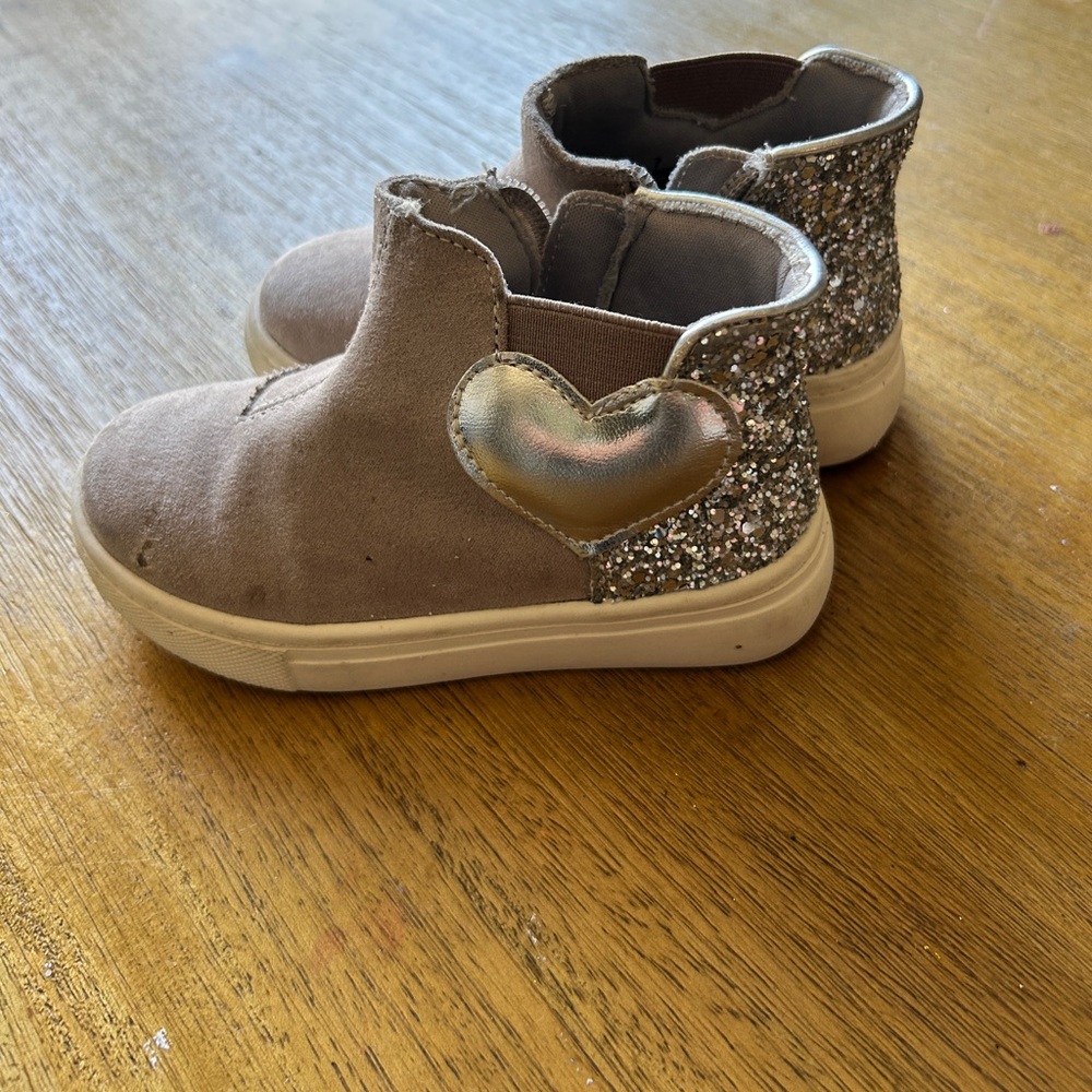 Harper Canyon kids Liliana high top glitter booties